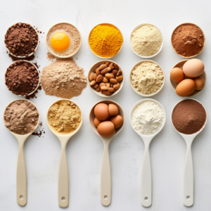 A comparison chart showcasing the protein content in egg protein powder versus other protein sources like whey and plant-based options